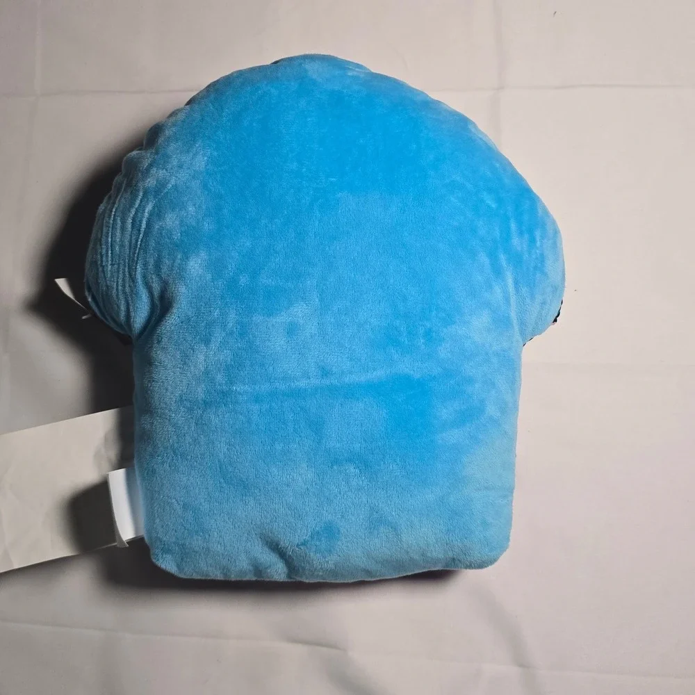 Reversible Sequin Cupcake Plush Toy Blue Red Flip Sequin Decorative 10in